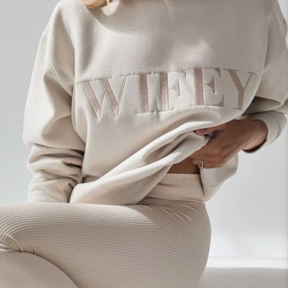 Six Stories Wifey Champagne Sweatshirt - Picture 2 of 6